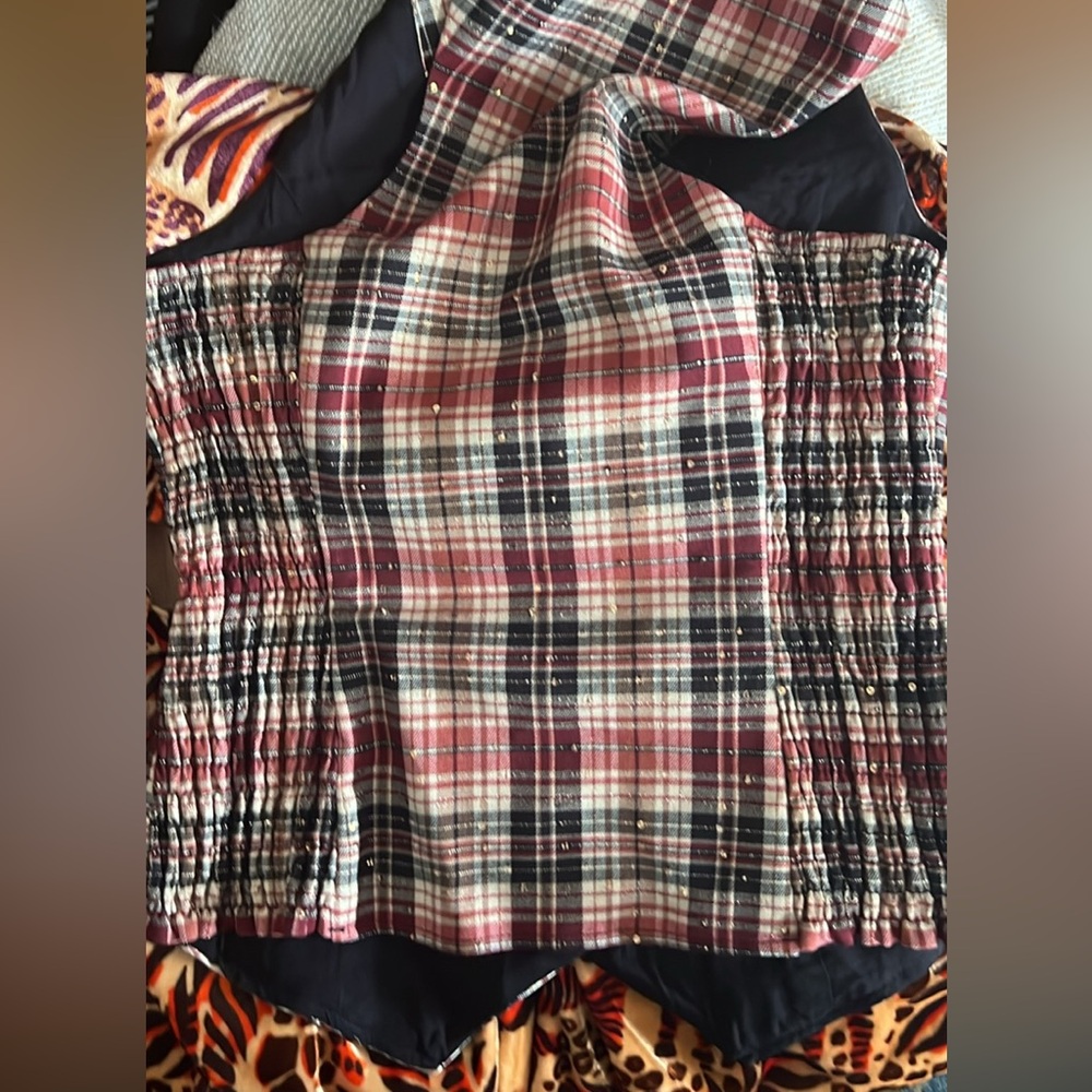 Anthropologie Maeve Plaid Button-Up Vest NWT - Picture 8 of 10